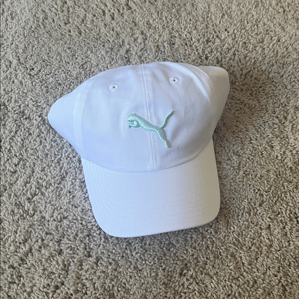Puma White Hat with Mint Logo